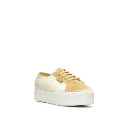 Superga sko i beige velour