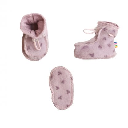 Joha rosa ullsokker til jente.  – Ull booties i ull lyse rosa – Mio Trend