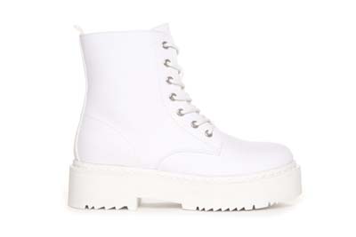 Hvite canvas boots Duffy