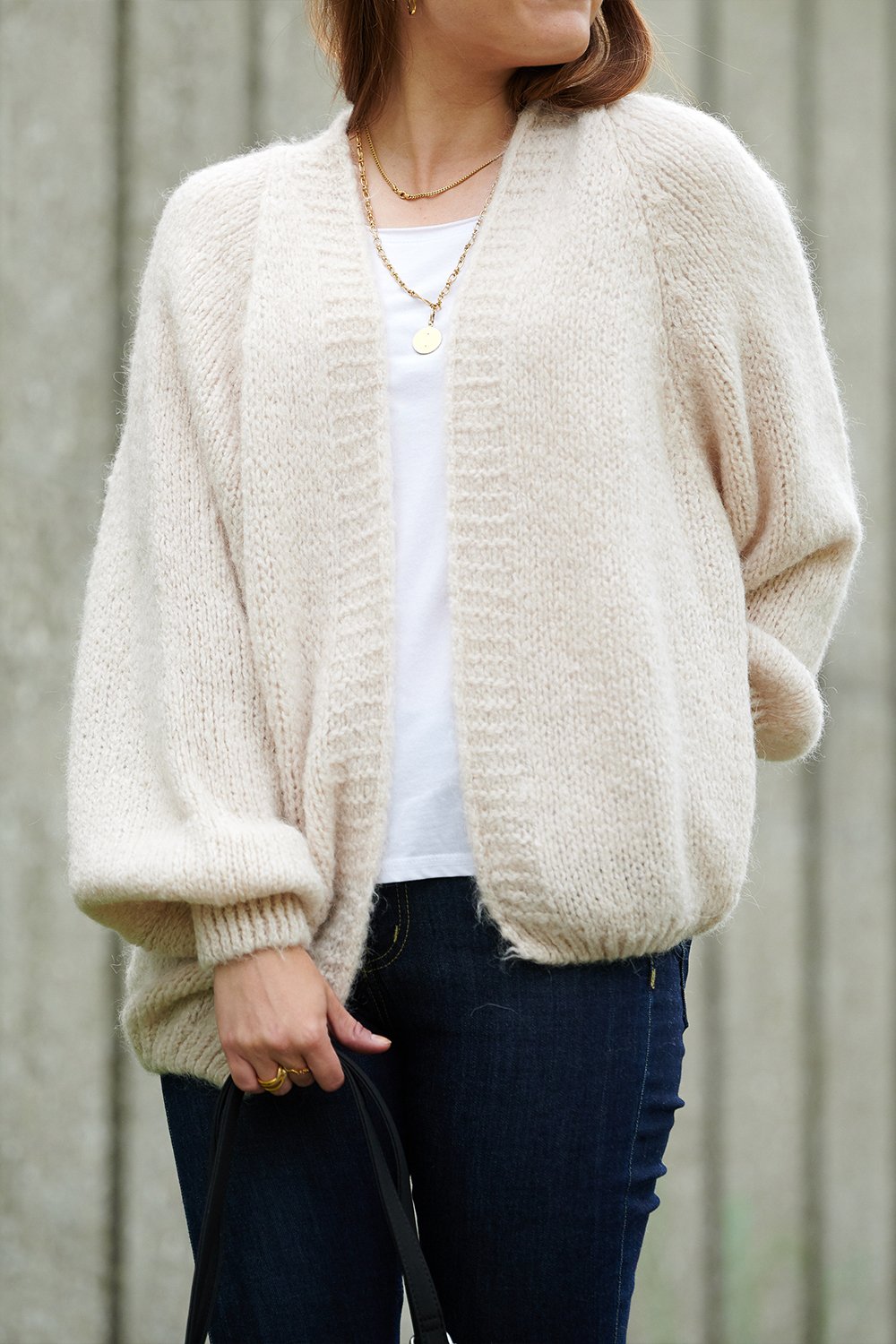 Fora cardigan sand